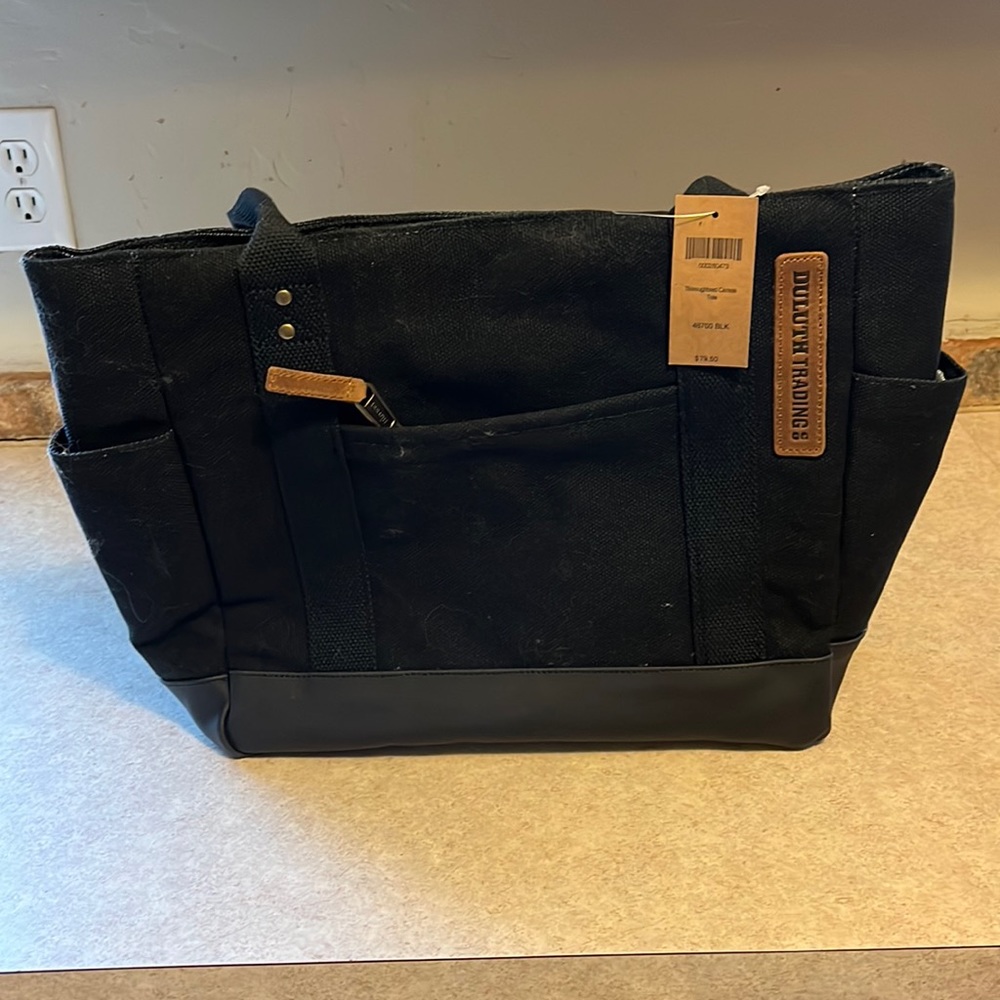 Duluth Trading Company black canvas tote